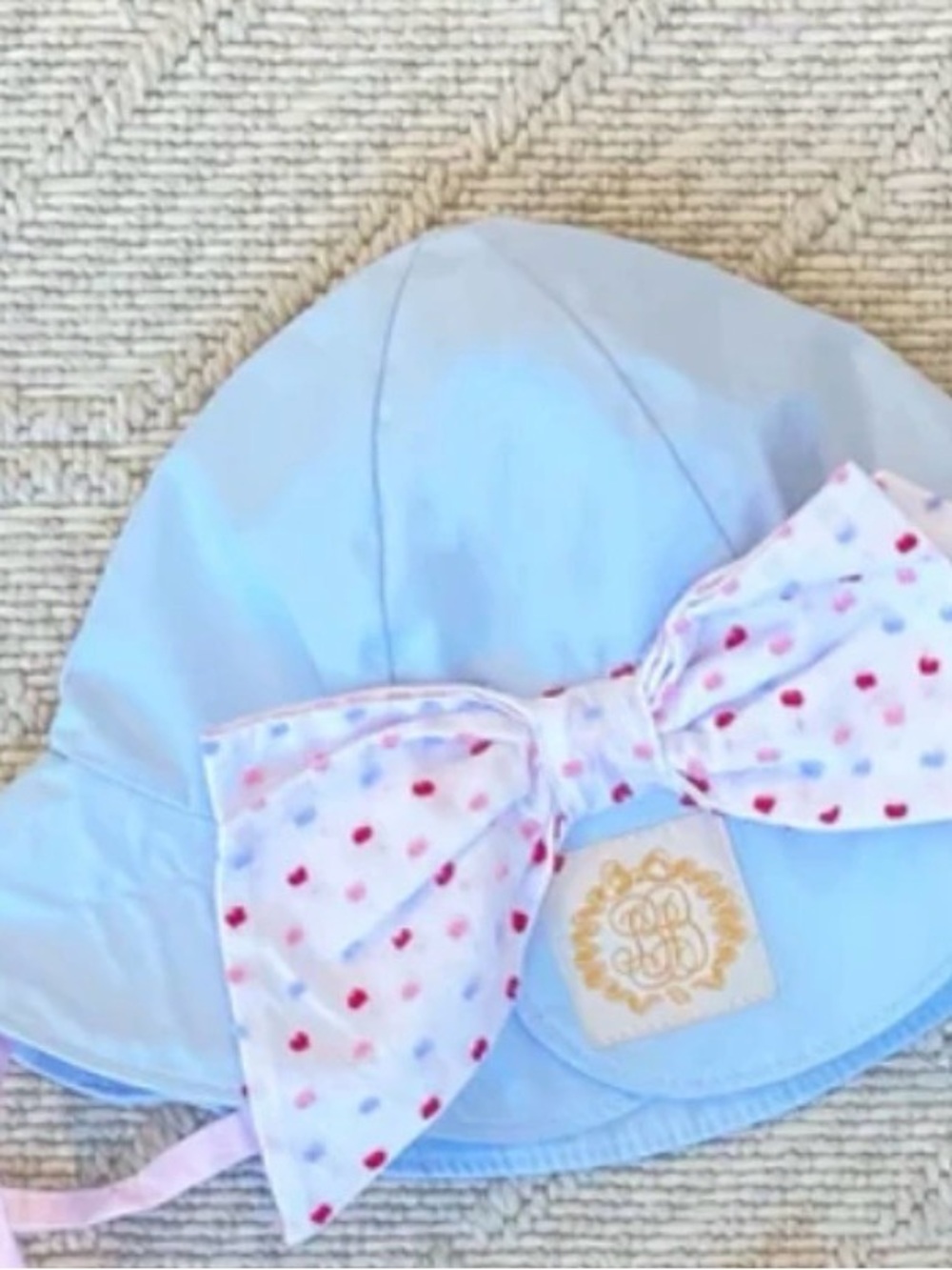 THE BEAUFORT BONNET COMPANY PIPPA PETAL HAT Buckhead Blue/Dogwood Dot Medium